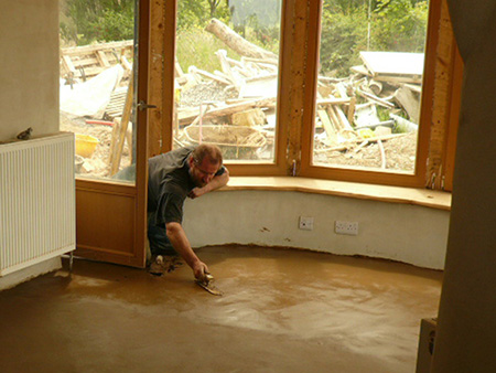 cob house under construction